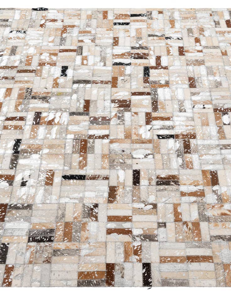 Detail image of 5' 2 x 8' 1 Cowhide - Patchwork Rug