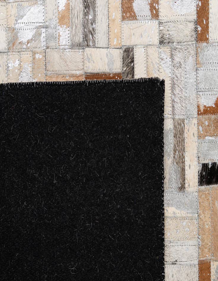 Detail image of 5' 2 x 8' 1 Cowhide - Patchwork Rug