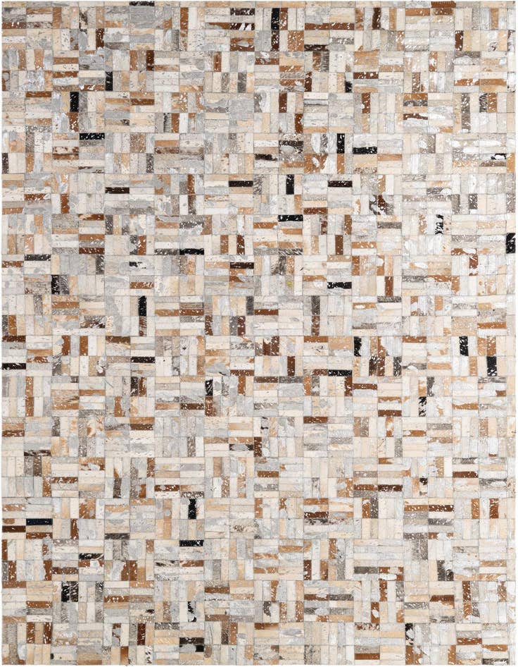 Detail image of 5' 2 x 8' 1 Cowhide - Patchwork Rug