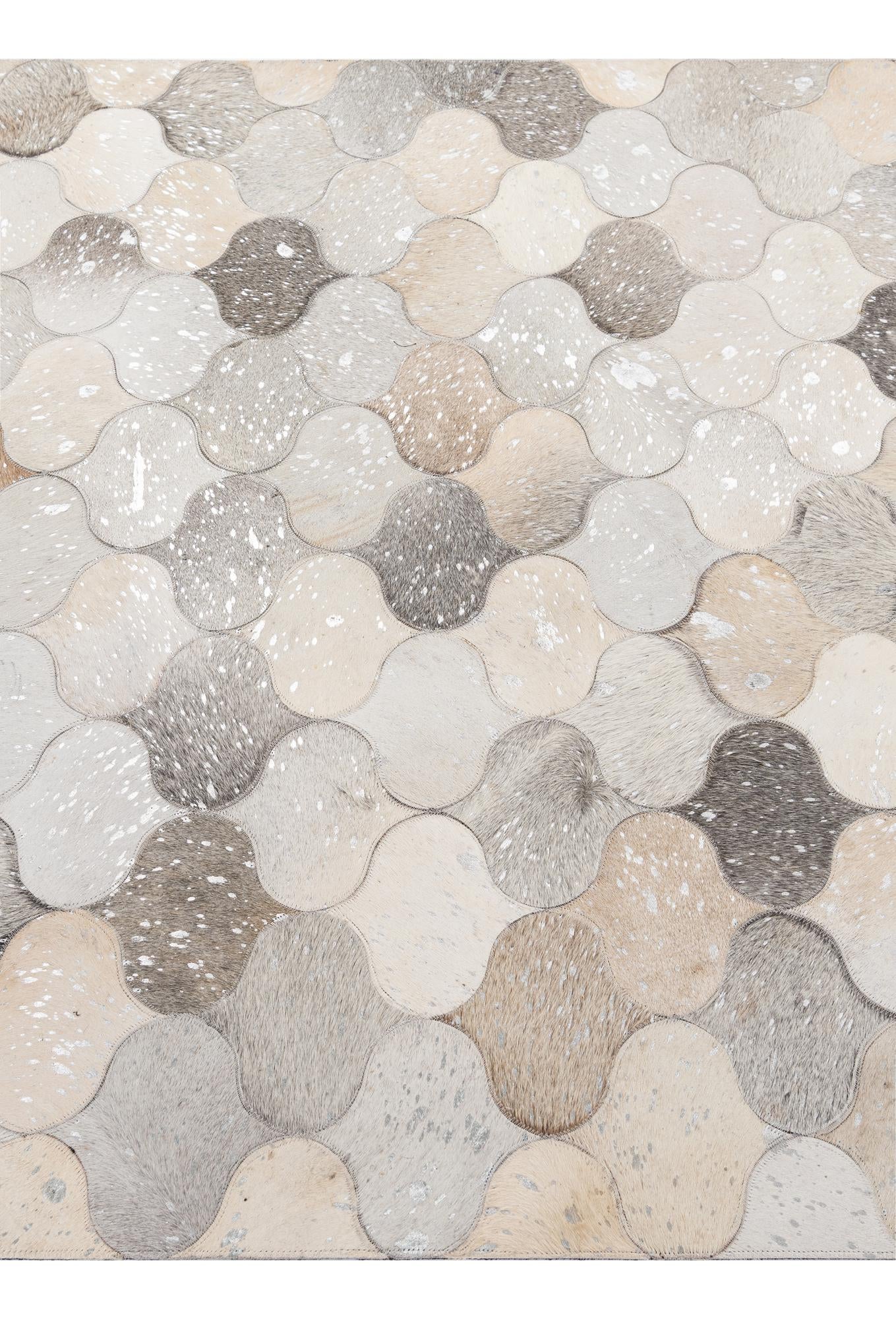 5' x 8' 3 Cowhide - Patchwork Rug