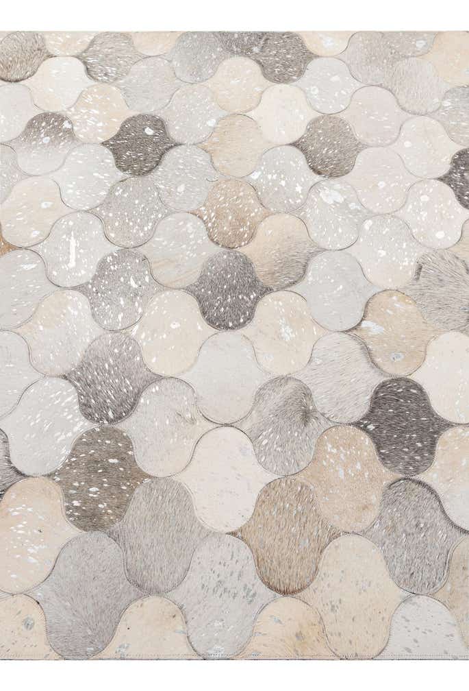 5' x 8' 3 Cowhide - Patchwork Rug