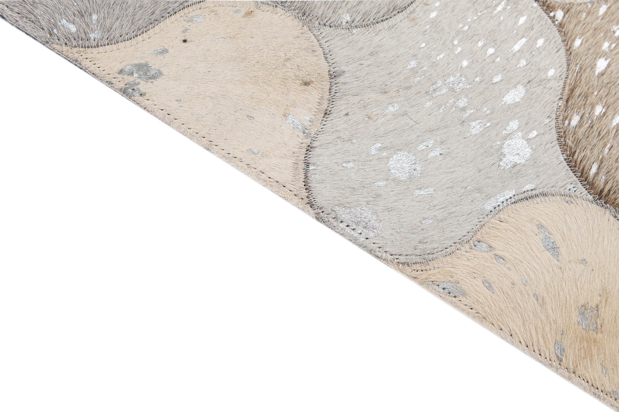 5' x 8' 3 Cowhide - Patchwork Rug