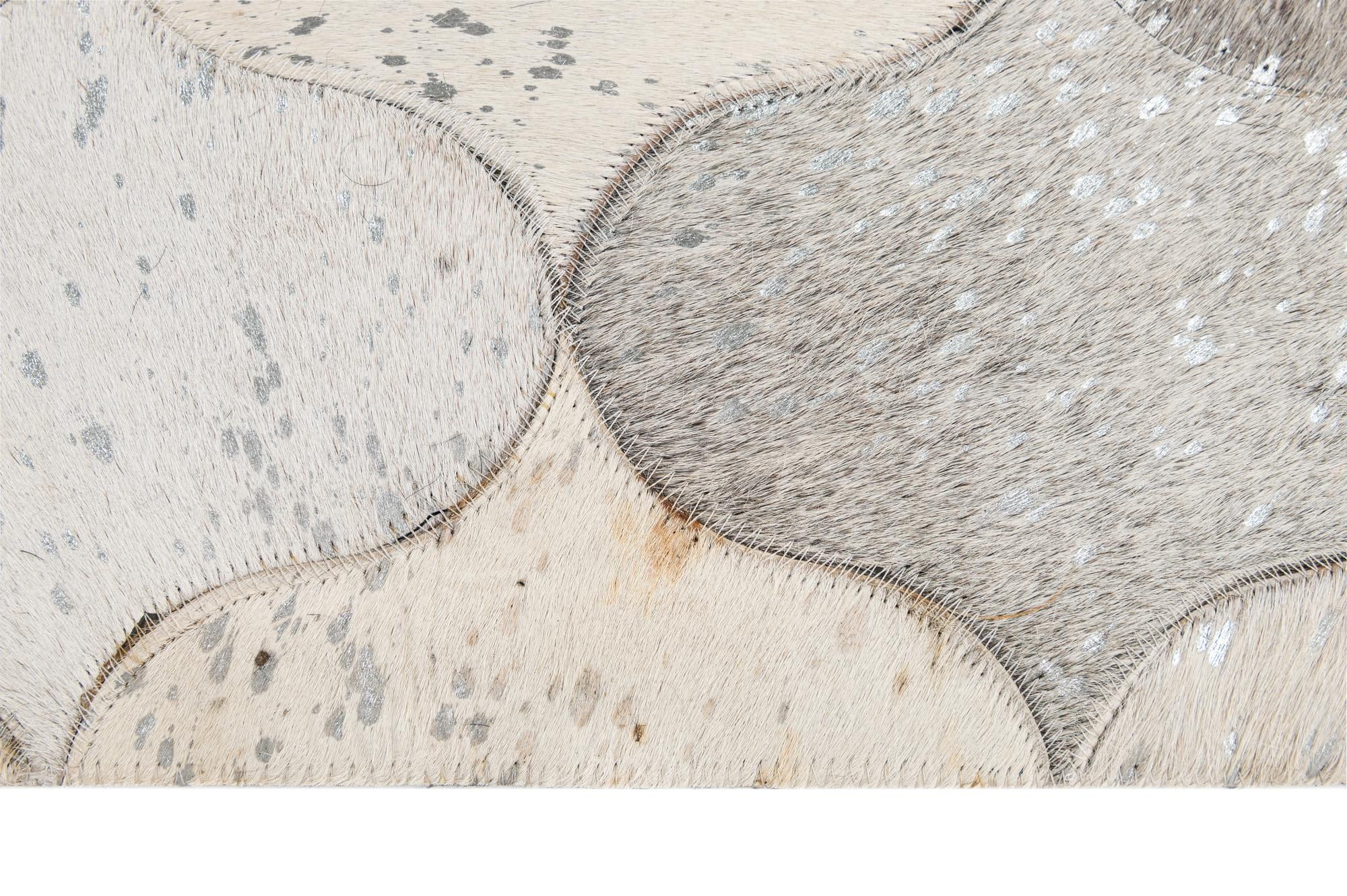 5' x 8' 3 Cowhide - Patchwork Rug