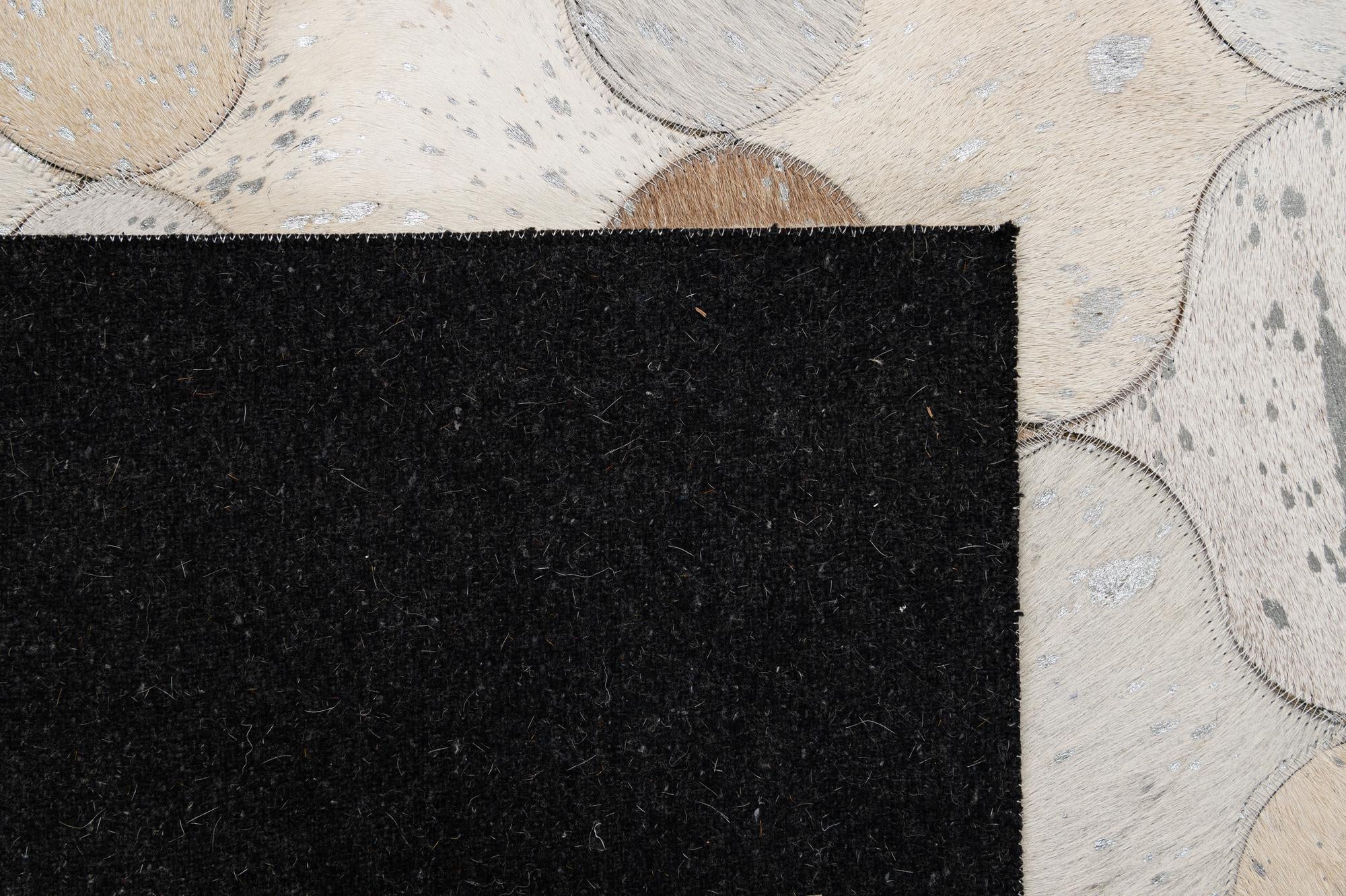 5' x 8' 3 Cowhide - Patchwork Rug