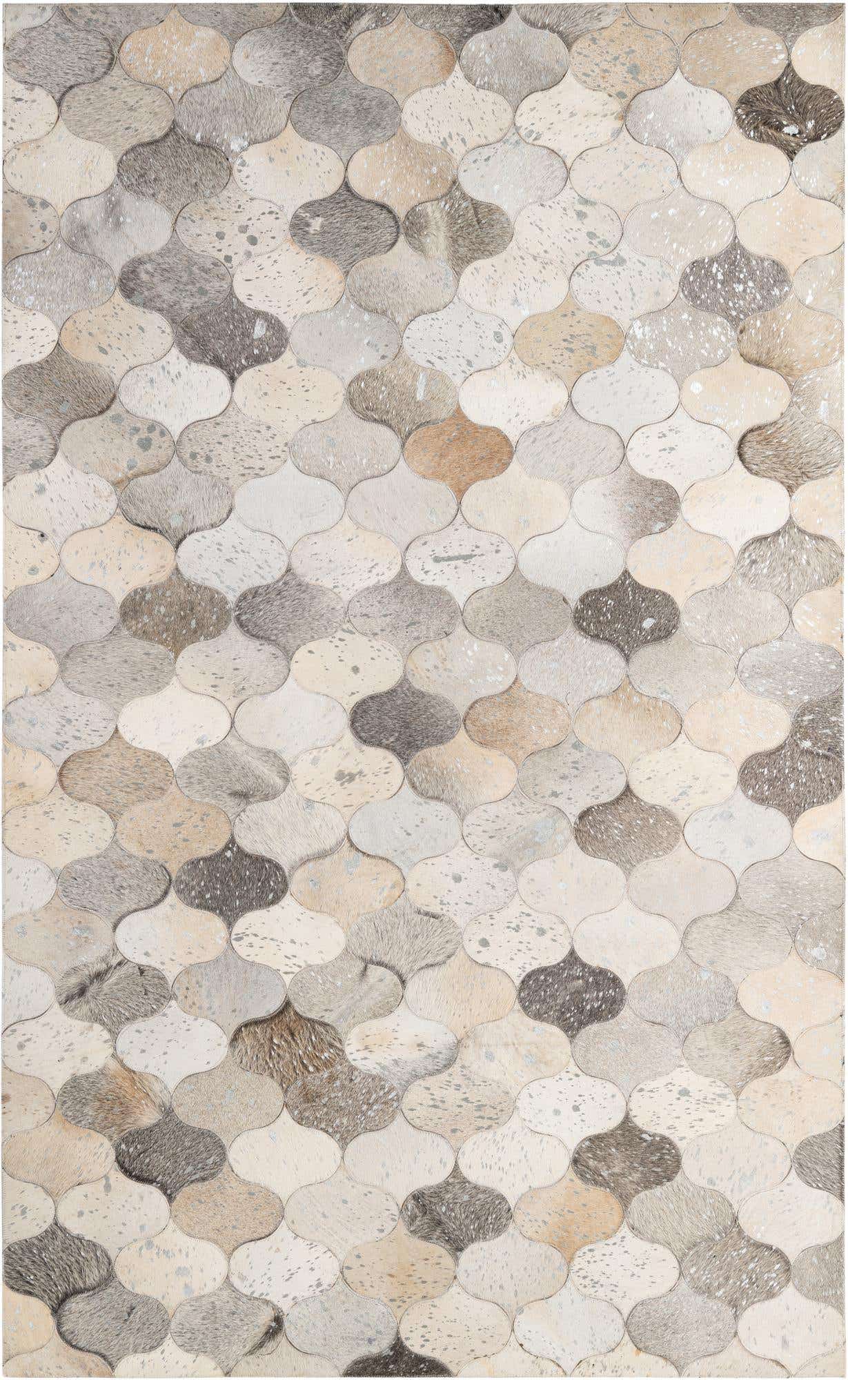 5' x 8' 3 Cowhide - Patchwork Rug