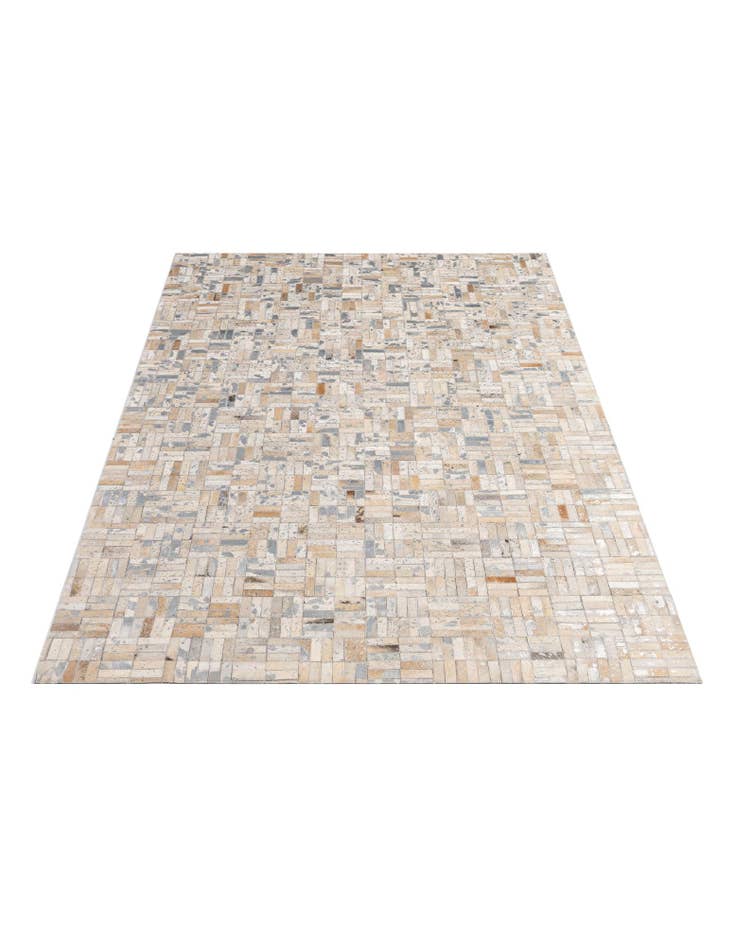 Detail image of 5' 1 x 7' 10 Cowhide - Patchwork Rug
