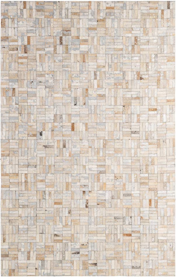 Detail image of 5' 1 x 7' 10 Cowhide - Patchwork Rug