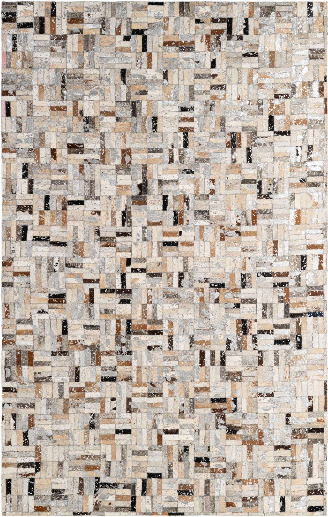 5' 1 x 7' 11 Cowhide - Patchwork Rug