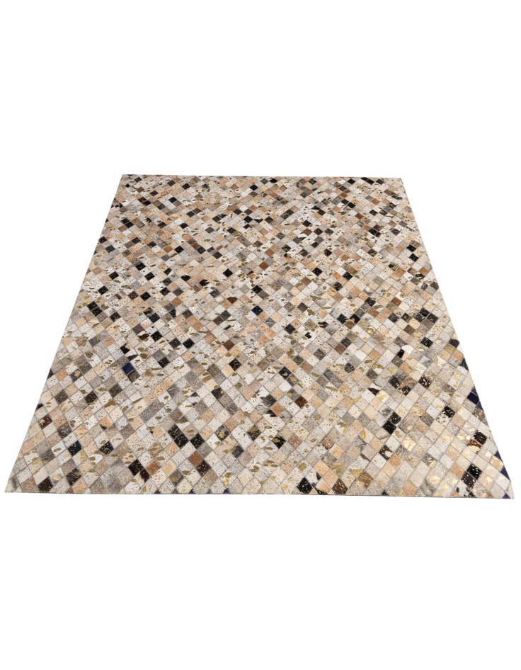 Detail image of 5' 1 x 7' 11 Cowhide - Patchwork Rug