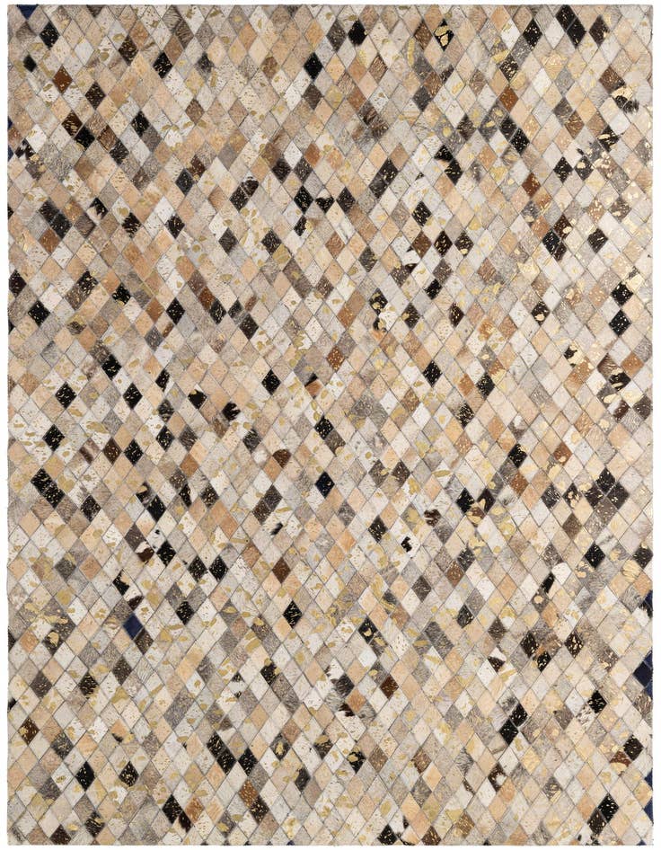 Detail image of 5' 1 x 7' 11 Cowhide - Patchwork Rug