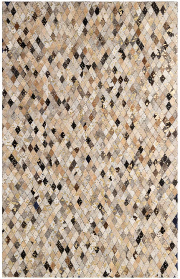 Detail image of 5' 1 x 7' 11 Cowhide - Patchwork Rug