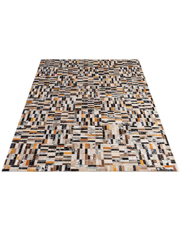 Detail image of 5' 2 x 8' 2 Cowhide - Patchwork Rug