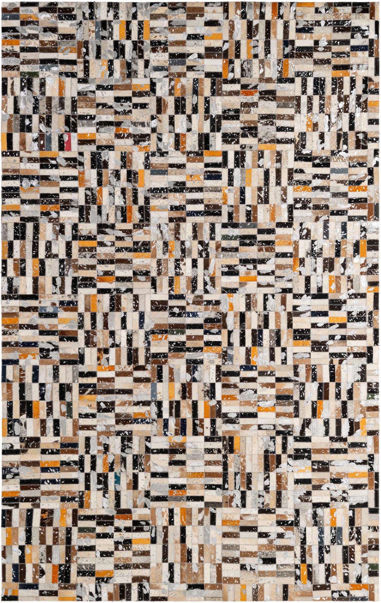 5' 2 x 8' 2 Cowhide - Patchwork Rug