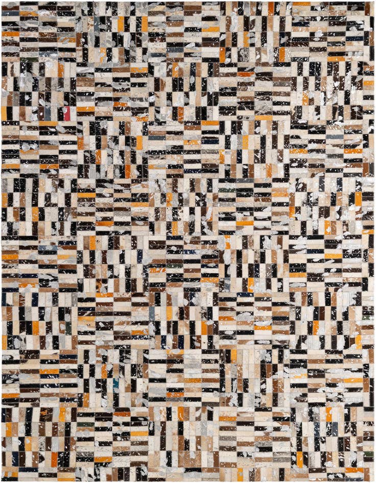 Detail image of 5' 2 x 8' 2 Cowhide - Patchwork Rug