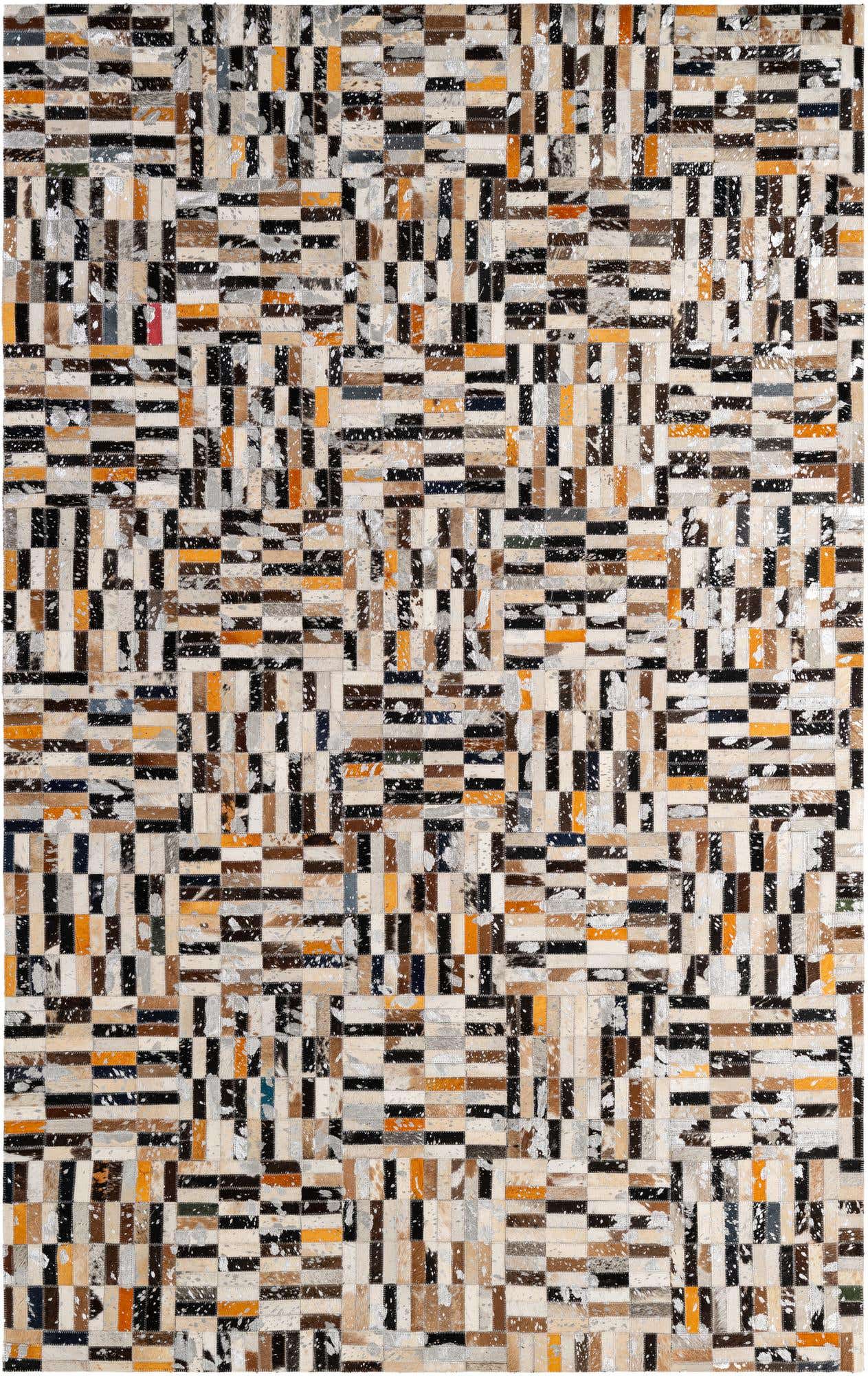 5' 2 x 8' 2 Cowhide - Patchwork Rug
