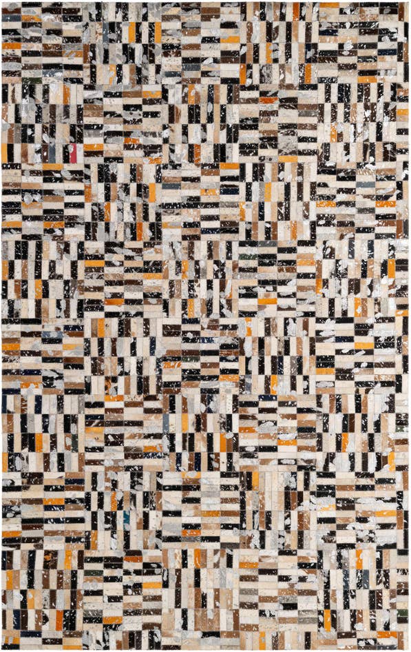 Detail image of 5' 2 x 8' 2 Cowhide - Patchwork Rug