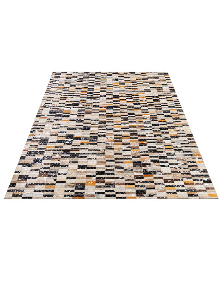 Detail image of 5' 2 x 8' 1 Cowhide - Patchwork Rug