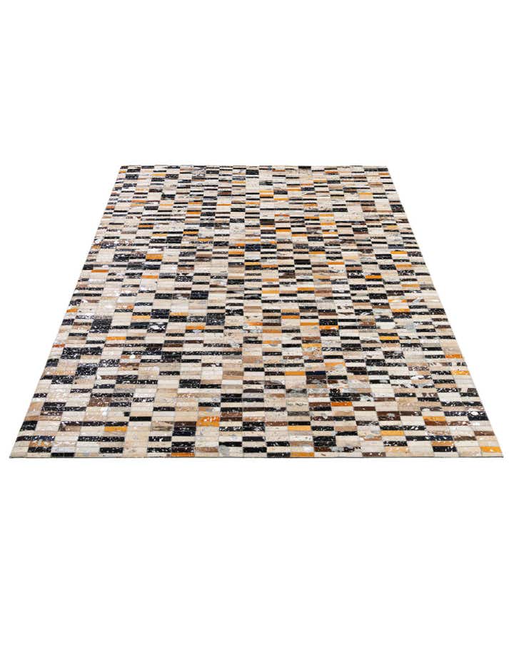5' 2 x 8' 1 Cowhide - Patchwork Rug