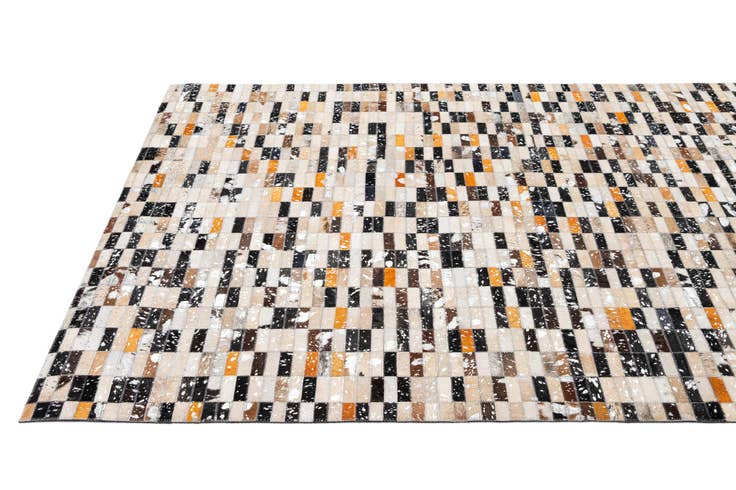 Detail image of 5' 2 x 8' 1 Cowhide - Patchwork Rug