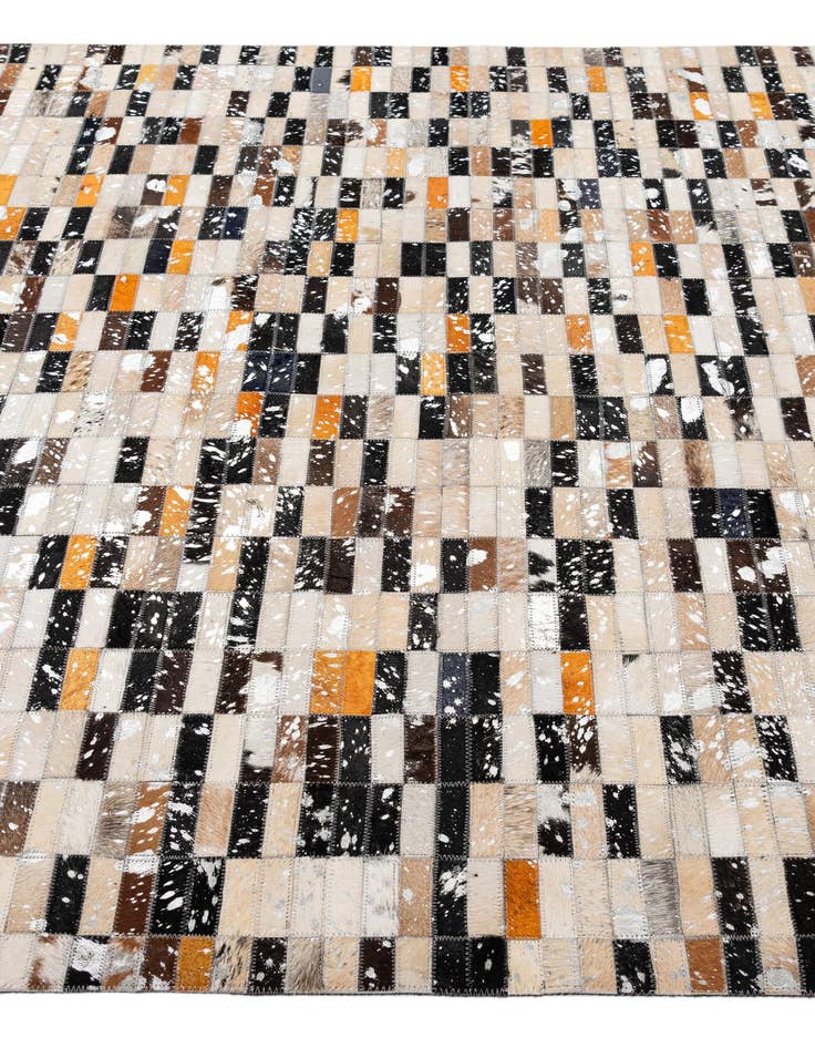 Detail image of 5' 2 x 8' 1 Cowhide - Patchwork Rug