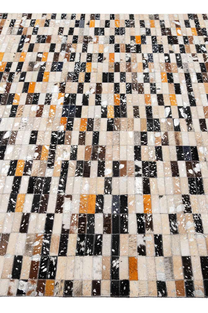 5' 2 x 8' 1 Cowhide - Patchwork Rug