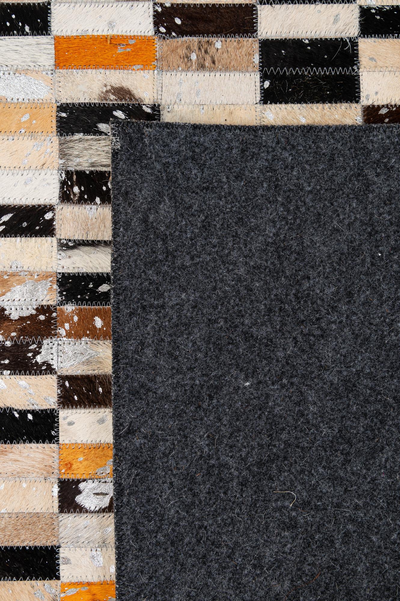 5' 2 x 8' 1 Cowhide - Patchwork Rug
