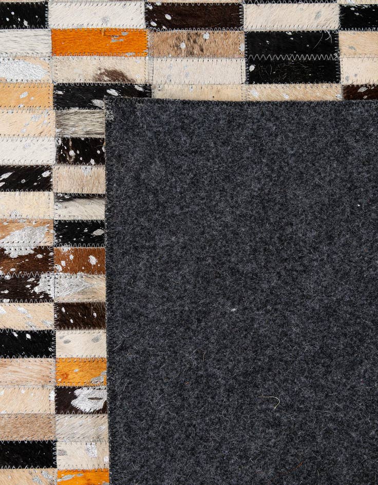 Detail image of 5' 2 x 8' 1 Cowhide - Patchwork Rug