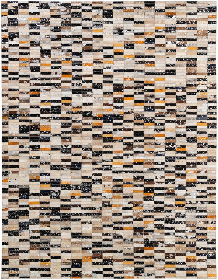 Detail image of 5' 2 x 8' 1 Cowhide - Patchwork Rug