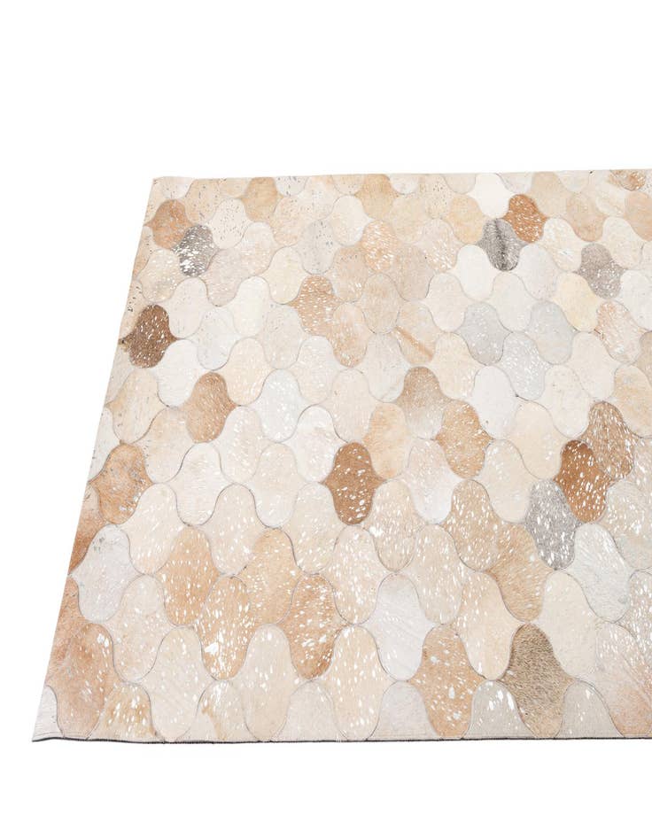 Detail image of 5' 1 x 8' 4 Cowhide - Patchwork Rug