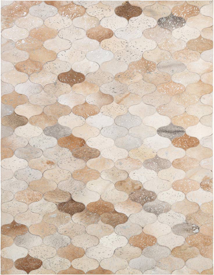Detail image of 5' 1 x 8' 4 Cowhide - Patchwork Rug