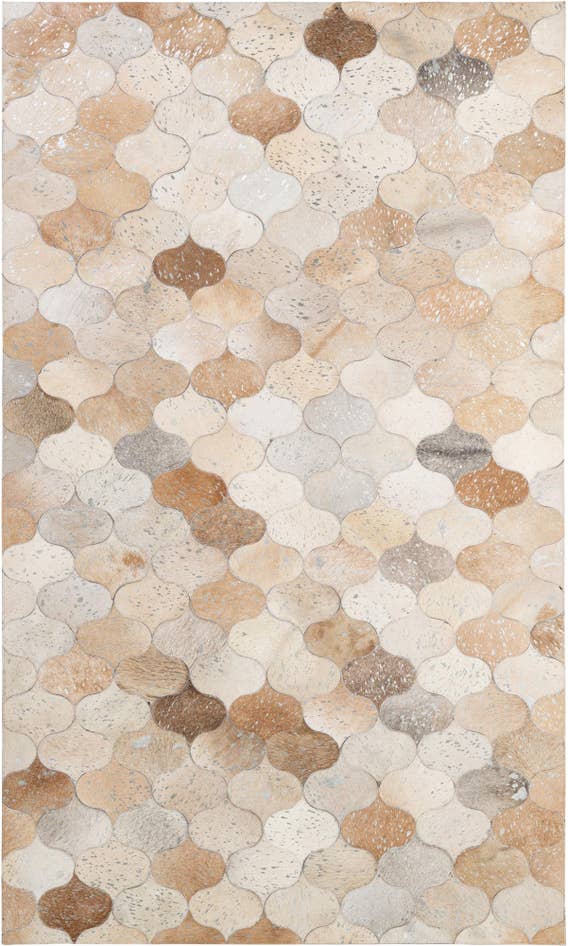Detail image of 5' 1 x 8' 4 Cowhide - Patchwork Rug