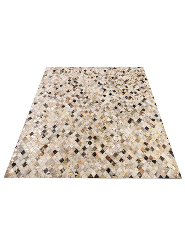 Detail image of 5' 1 x 8' 1 Cowhide - Patchwork Rug