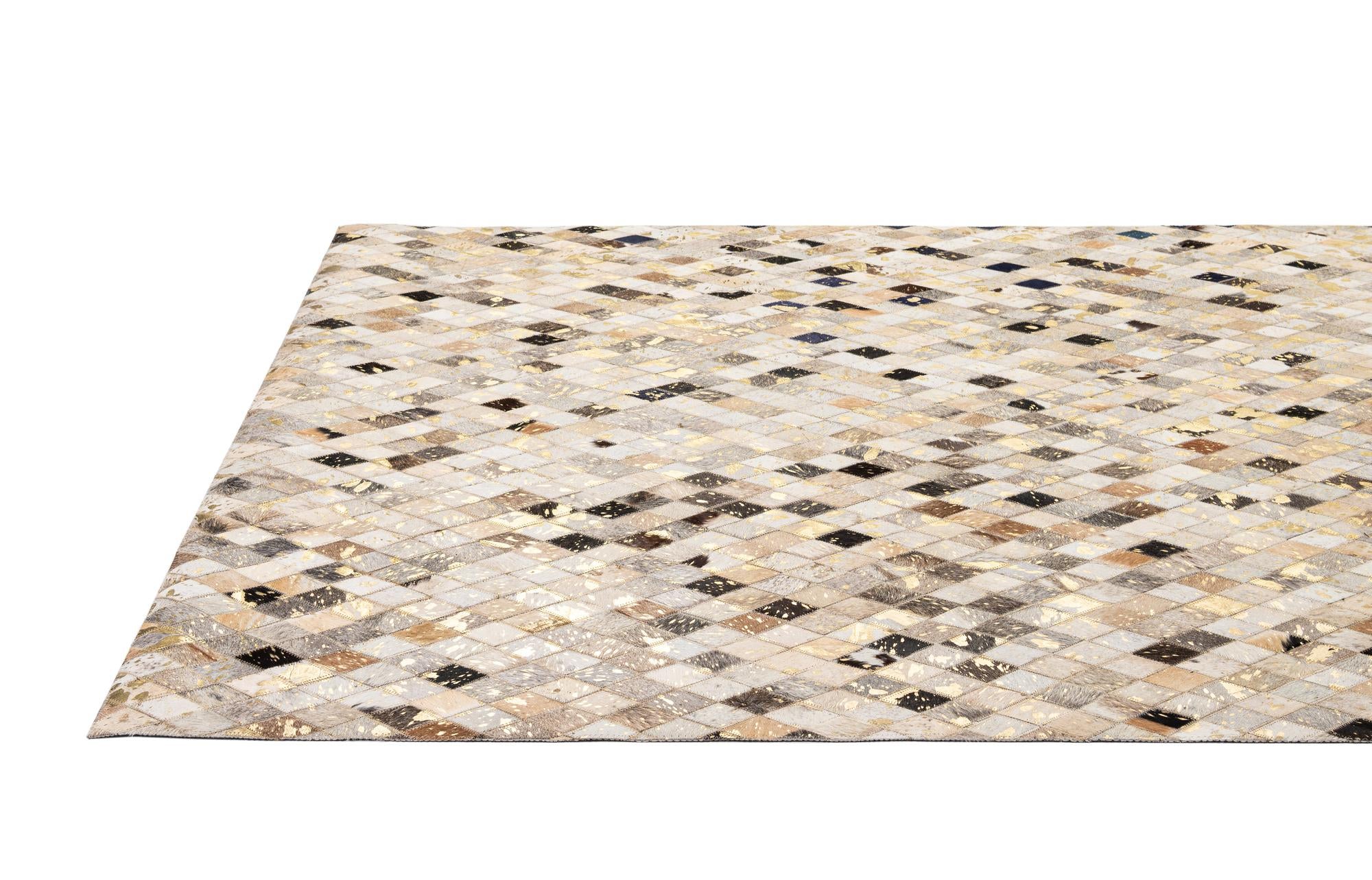 5' 1 x 8' 1 Cowhide - Patchwork Rug