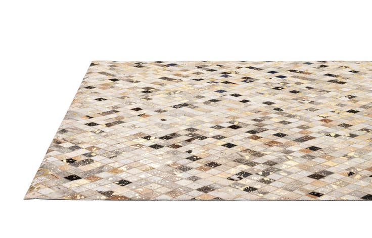 Detail image of 5' 1 x 8' 1 Cowhide - Patchwork Rug