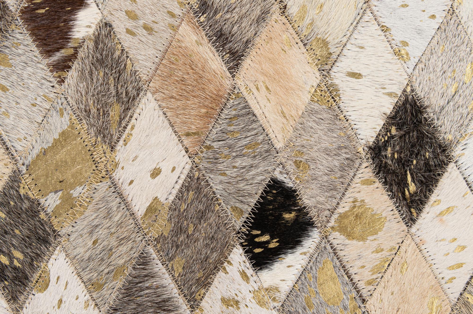 5' 1 x 8' 1 Cowhide - Patchwork Rug
