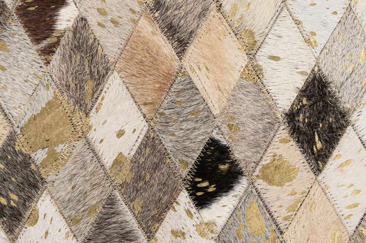 5' 1 x 8' 1 Cowhide - Patchwork Rug