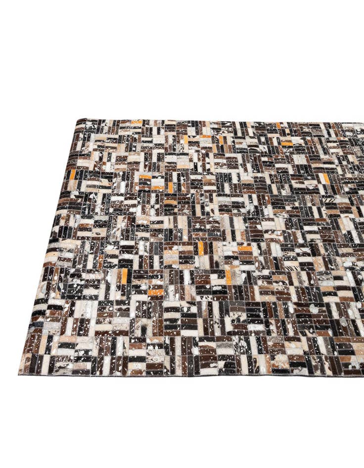 Detail image of 4' 11 x 7' 10 Cowhide - Patchwork Rug