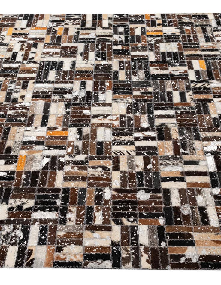 Detail image of 4' 11 x 7' 10 Cowhide - Patchwork Rug