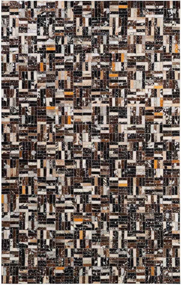 Detail image of 4' 11 x 7' 10 Cowhide - Patchwork Rug