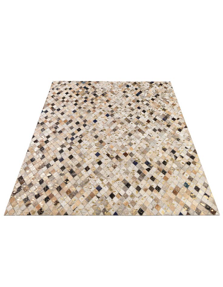 Detail image of 5' 1 x 8' 1 Cowhide - Patchwork Rug