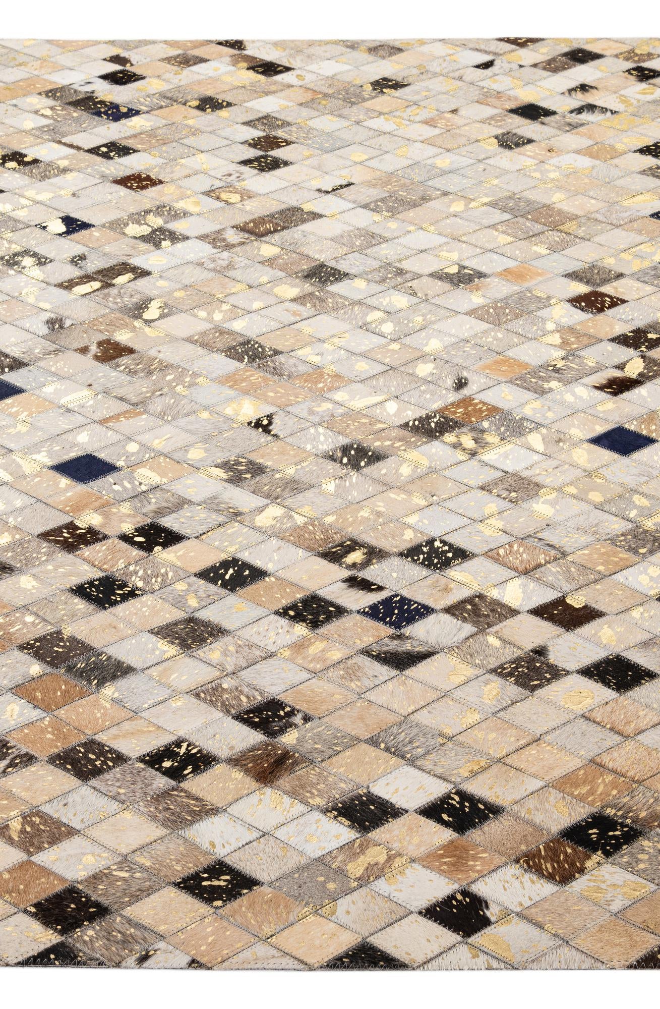 5' 1 x 8' 1 Cowhide - Patchwork Rug