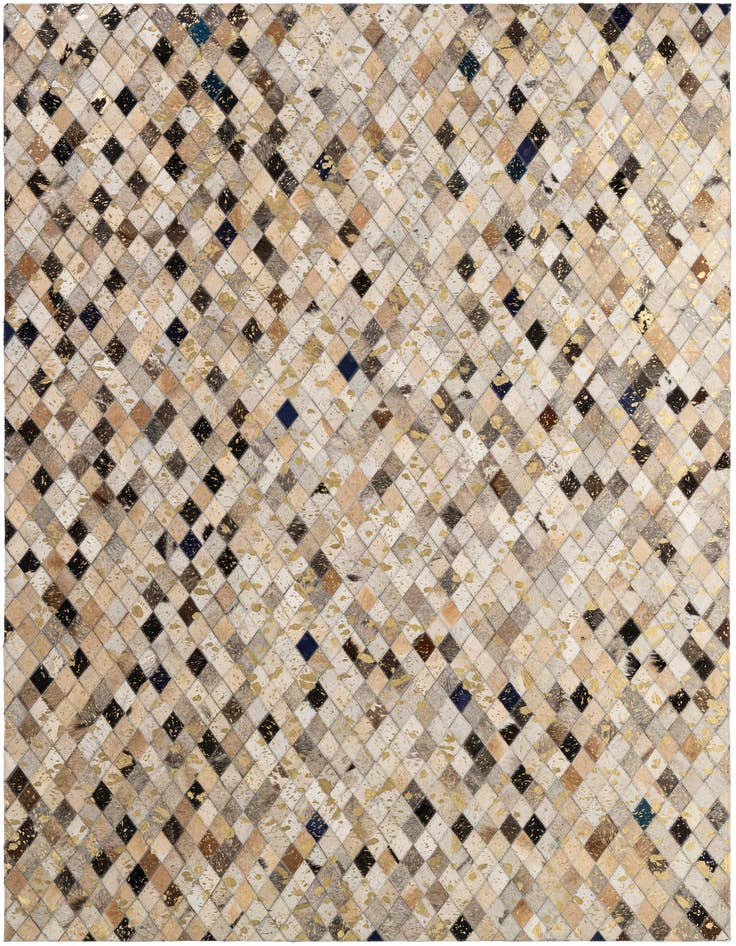 Detail image of 5' 1 x 8' 1 Cowhide - Patchwork Rug
