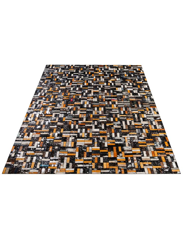 Detail image of 5' 1 x 8' 3 Cowhide - Patchwork Rug