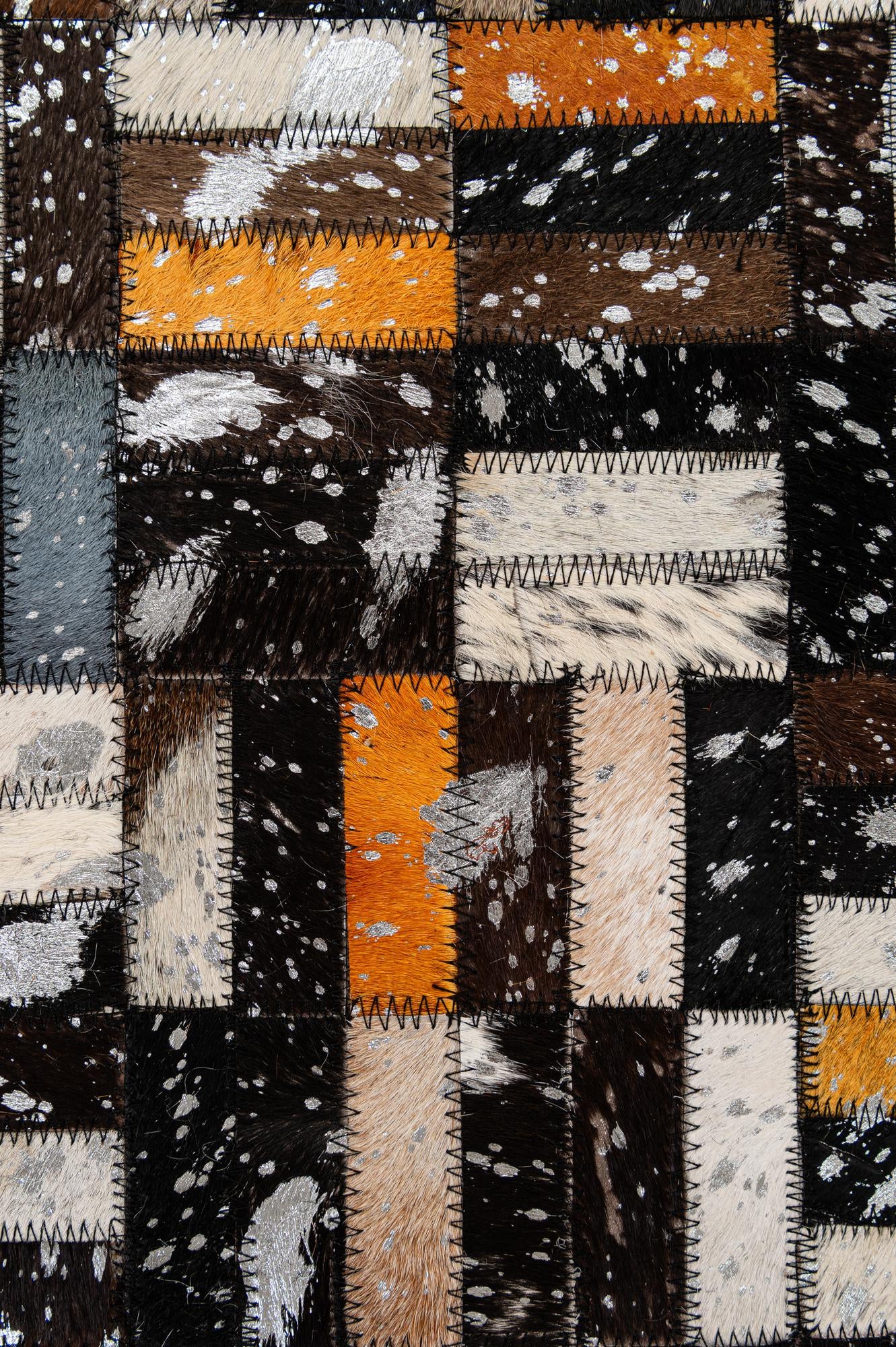 5' 1 x 8' 3 Cowhide - Patchwork Rug