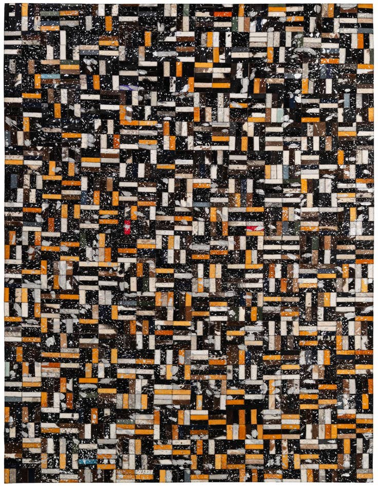 Detail image of 5' 1 x 8' 3 Cowhide - Patchwork Rug