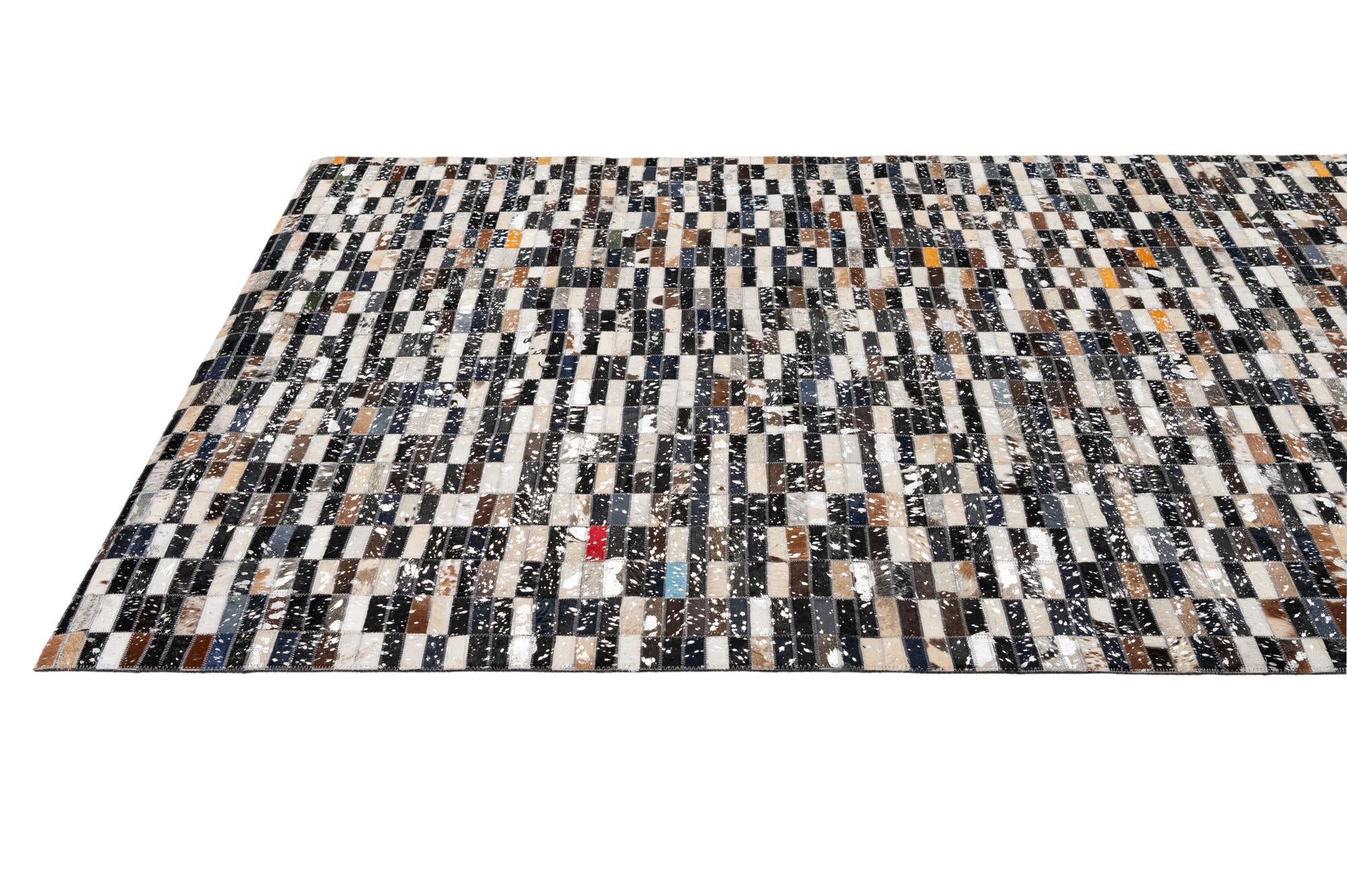 5' 1 x 8' Cowhide - Patchwork Rug