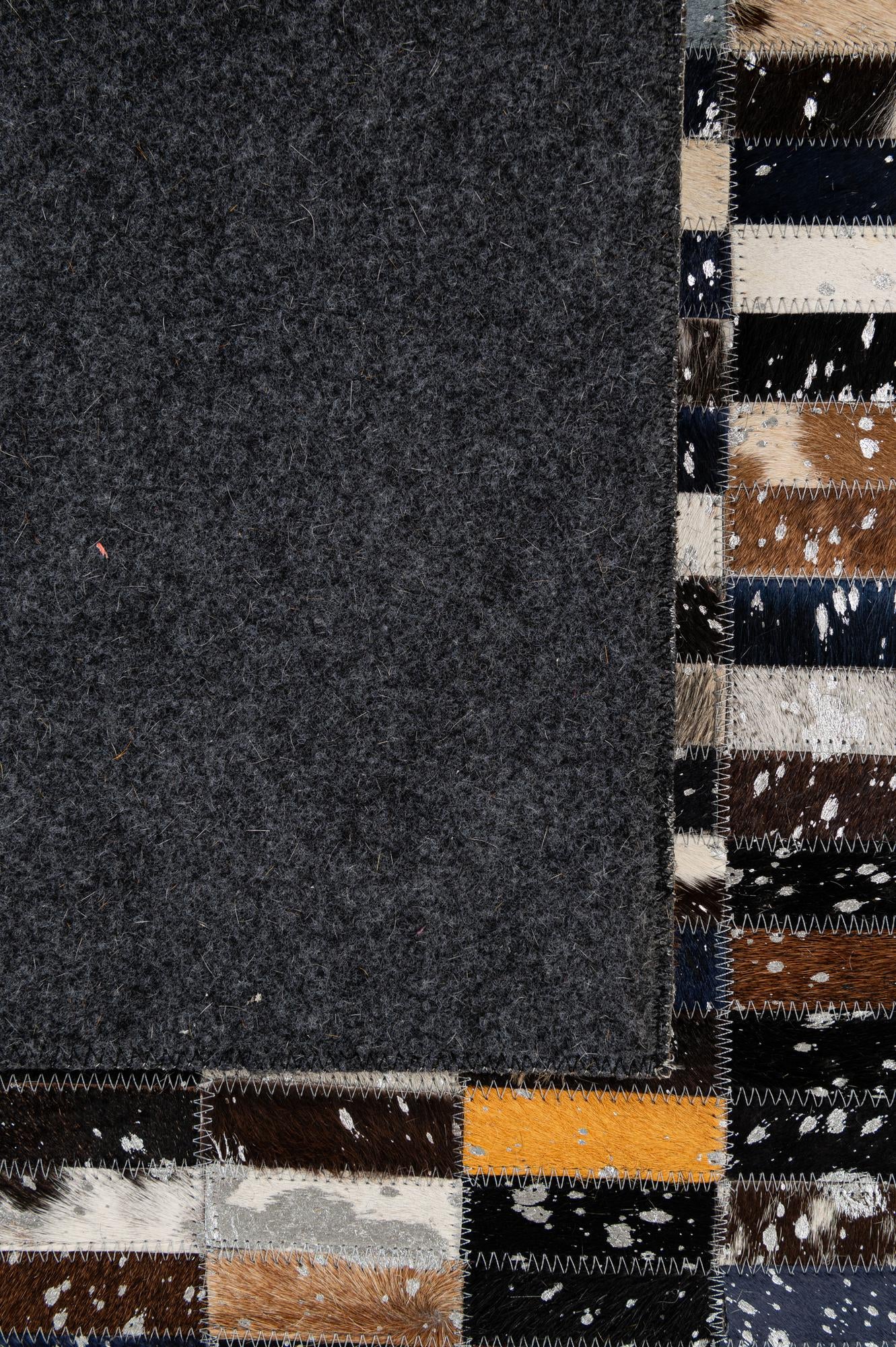 5' 1 x 8' Cowhide - Patchwork Rug