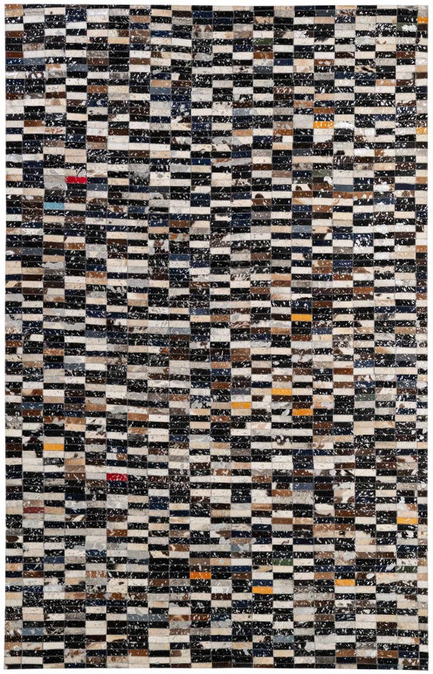 Detail image of 5' 1 x 8' Cowhide - Patchwork Rug