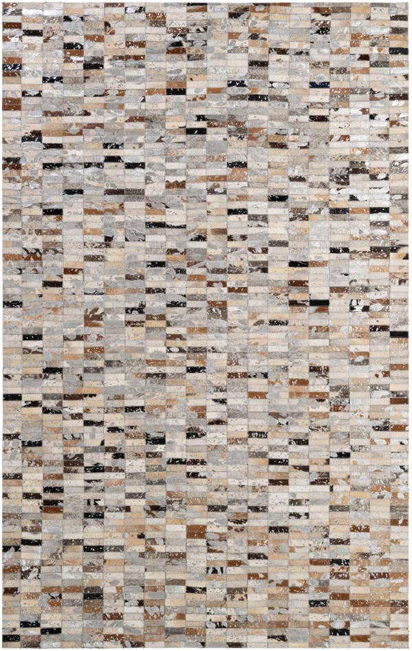 Detail image of 5' 1 x 8' Cowhide - Patchwork Rug