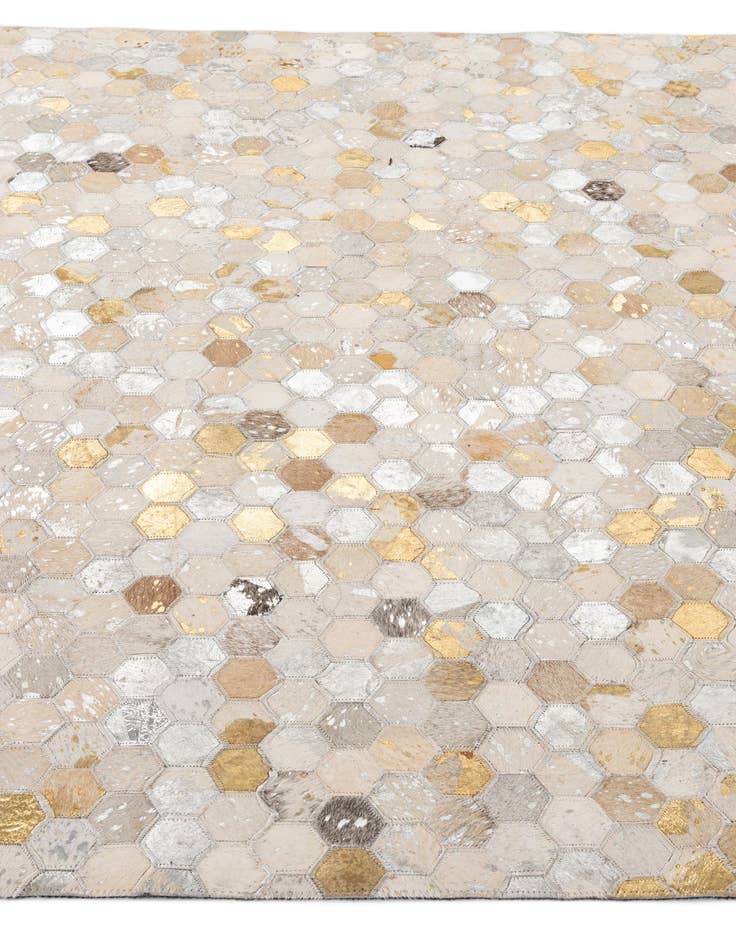 Detail image of 5' 2 x 7' 11 Cowhide - Patchwork Rug